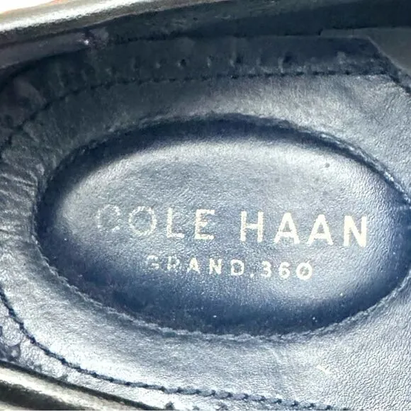 Cole Haan Grand 360 Black Leather Loafers Dress Shoes Men Size 7.5 Medium Used