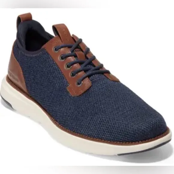 Cole Haan Grand Atlantic Knit Sneaker navy/brown size 9