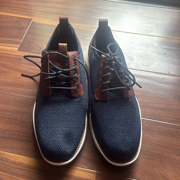 Cole Haan Grand Atlantic Knit Sneaker navy/brown size 9
