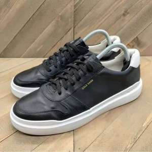 Cole Haan Grand Pro Rally Court Black Leather Casual Sneakers Womens Size 10 B‎