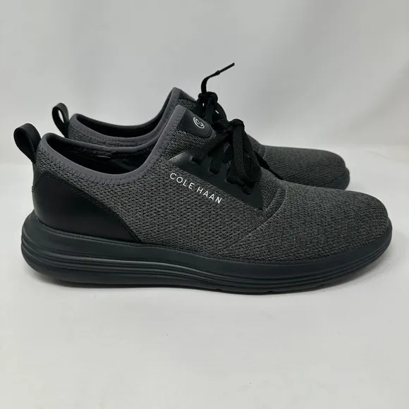 Cole Haan Grand Sports Journey Knit Sneaker Shoes Men Size 13 Black Gray Comfort