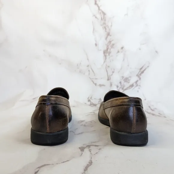 Cole Haan Loafer Men 9.5 M Brown Penny Leather Driving Shoes Slip On Venetian