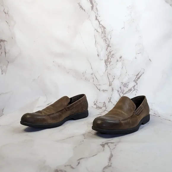 Cole Haan Loafer Men 9.5 M Brown Penny Leather Driving Shoes Slip On Venetian