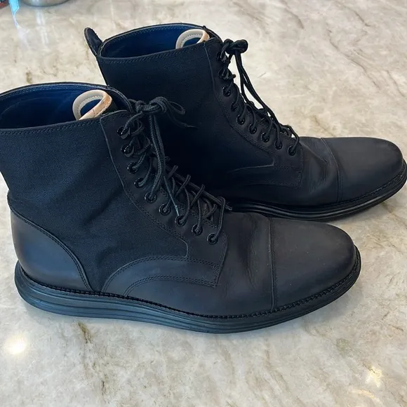 Cole Haan | Lunargrand Waterproof Lace Boots | Black | Men's Size 11.5