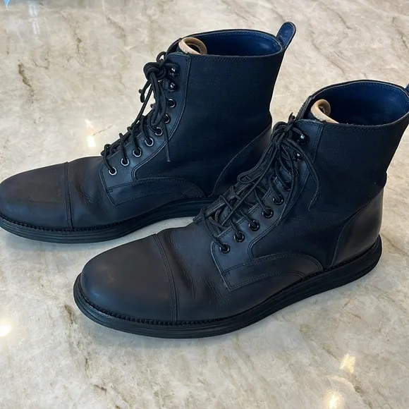 Cole Haan | Lunargrand Waterproof Lace Boots | Black | Men's Size 11.5