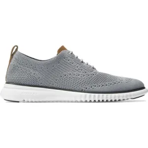 Cole Haan Mens 2.Zerogrand Gray Lace Up Comfort Dress Oxfords Shoes New