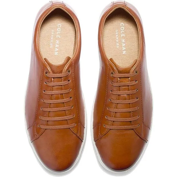 Cole Haan Mens Grand Crosscourt II Tan Leather Casual Shoes Sneakers NWOB