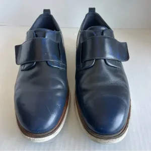Cole Haan Mens Grand Evolution Monk Strap Oxford Deep Blue Leather Size 11