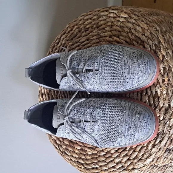 Cole Haan Mens Grand Zero Sneaker Shoes Grey Stretch Fabric Uppers Padded S-11