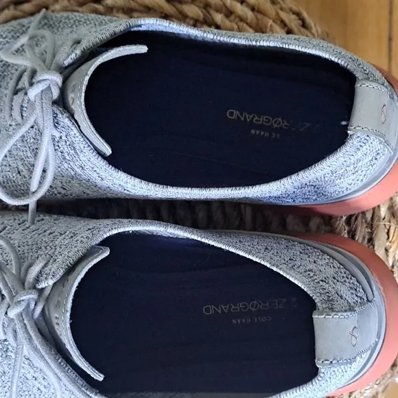 Cole Haan Mens Grand Zero Sneaker Shoes Grey Stretch Fabric Uppers Padded S-11