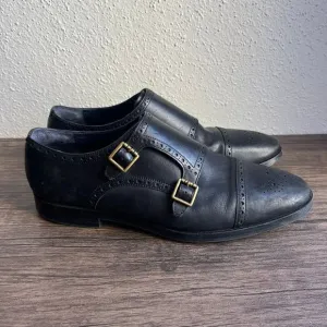 Cole Haan Mens Jefferson Grand Shoes Leather Monk Strap Sz 11‎ Black C26166