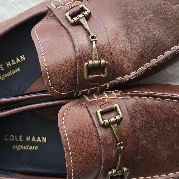 Cole Haan Men's Kelson Bit Driver Brown Loafers Driving Shoes Mocassin