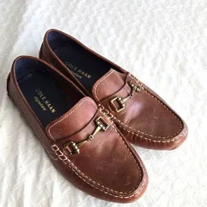 Cole Haan Men's Kelson Bit Driver Brown Loafers Driving Shoes Mocassin