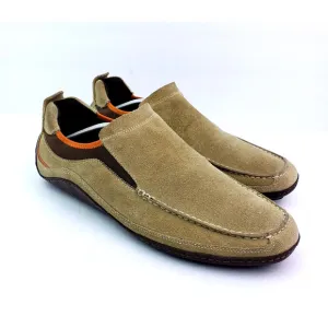 Cole Haan mens Size 13 Brown Suede Slip On Casual NikeAir Soles Moc Loafer Shoes