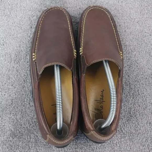Cole Haan Mens Size 9 Shoes Tucker Venetian Driving Loafers Brown Leather C04059