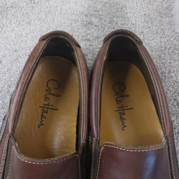 Cole Haan Mens Size 9 Shoes Tucker Venetian Driving Loafers Brown Leather C04059