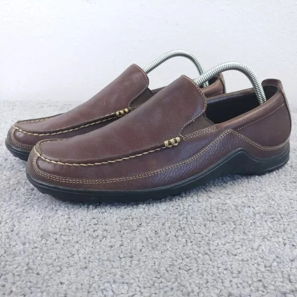 Cole Haan Mens Size 9 Shoes Tucker Venetian Driving Loafers Brown Leather C04059