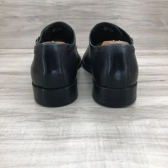 Cole Haan Monk Strap Shoes Mens 11.5 Black Leather Buckle Strap Oxfords