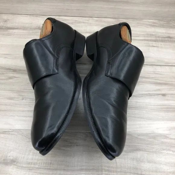 Cole Haan Monk Strap Shoes Mens 11.5 Black Leather Buckle Strap Oxfords