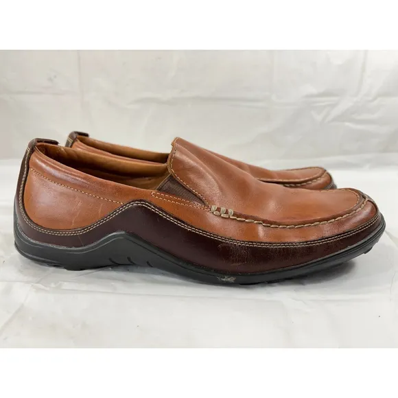 Cole Haan Tucker Venetian Leather Slip-On Loafer Tan Brown Shoes Size 9.5 M