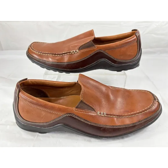Cole Haan Tucker Venetian Leather Slip-On Loafer Tan Brown Shoes Size 9.5 M