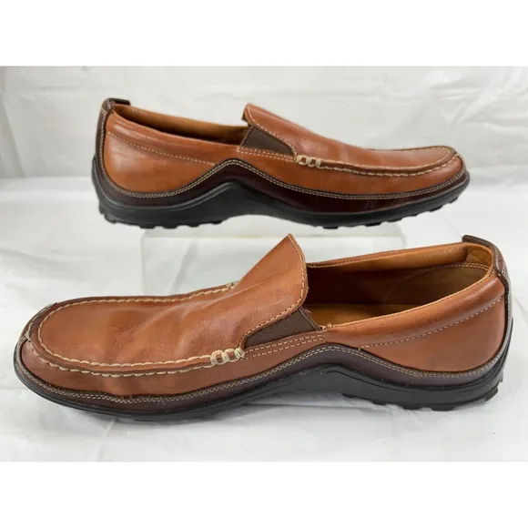 Cole Haan Tucker Venetian Leather Slip-On Loafer Tan Brown Shoes Size 9.5 M