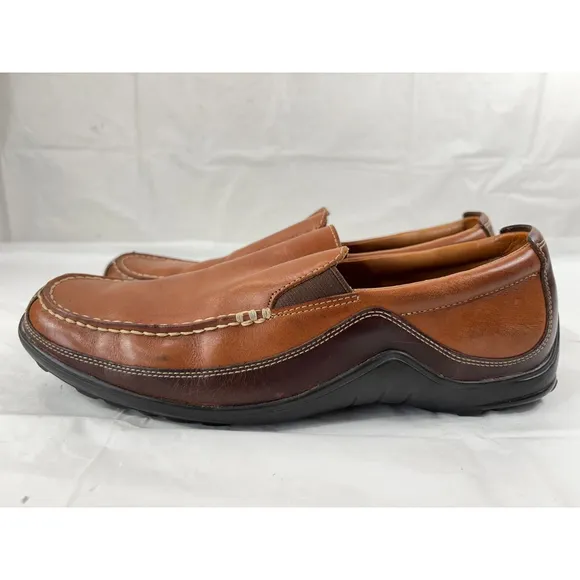 Cole Haan Tucker Venetian Leather Slip-On Loafer Tan Brown Shoes Size 9.5 M