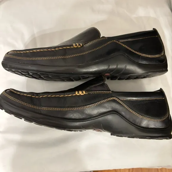 Cole Haan ‘Tucker Venetian’ Slip-On Leather Loafers Mens Shoes Black Sz 10.5M