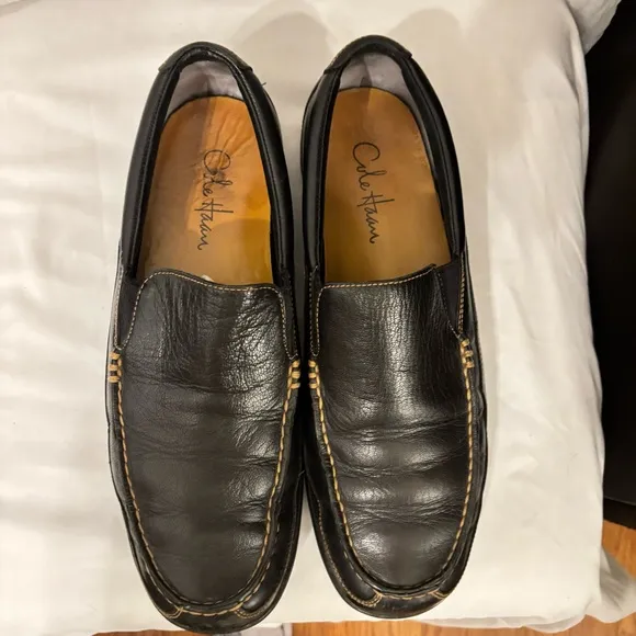 Cole Haan ‘Tucker Venetian’ Slip-On Leather Loafers Mens Shoes Black Sz 10.5M