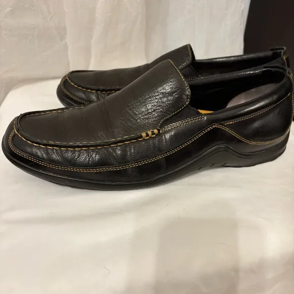 Cole Haan ‘Tucker Venetian’ Slip-On Leather Loafers Mens Shoes Black Sz 10.5M