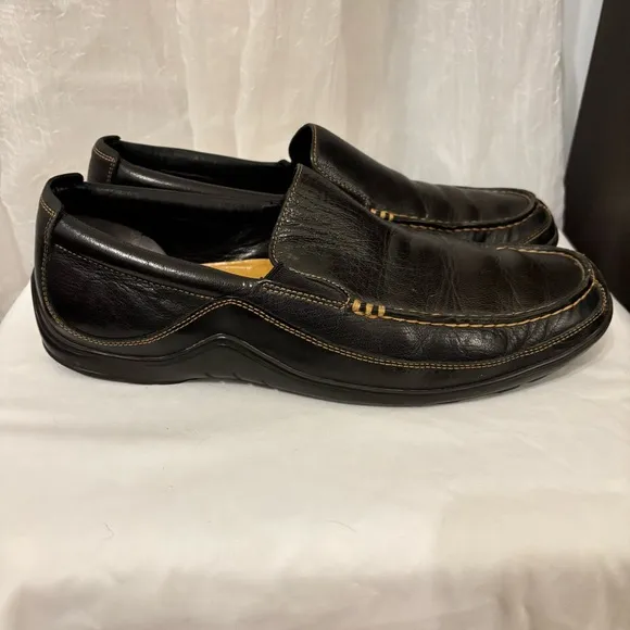 Cole Haan ‘Tucker Venetian’ Slip-On Leather Loafers Mens Shoes Black Sz 10.5M