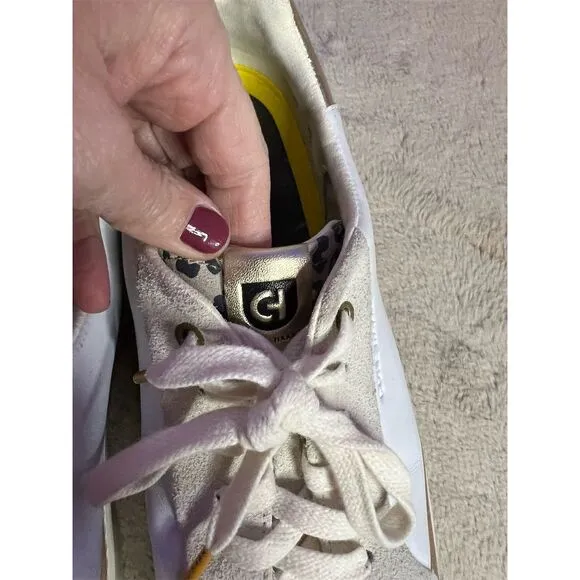 Cole Haan Women's Grandpro Topspin Sneakers White/Gold Size 11 Casual