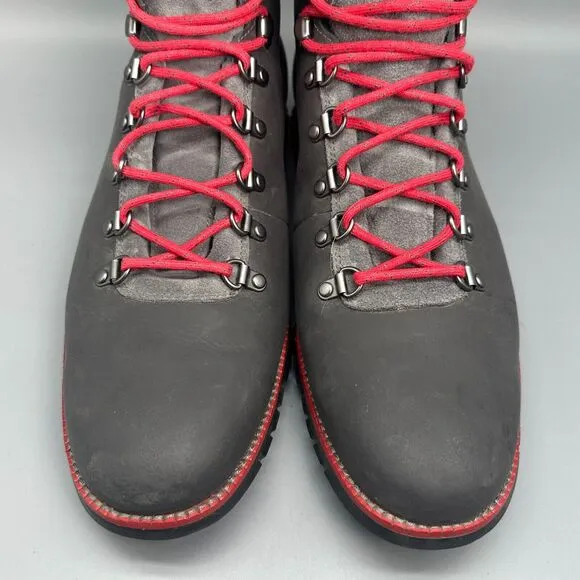 Cole Haan Zerogrand Men's 13 M Black Leather Hiking Boot Lace-Up Round Toe Ankle