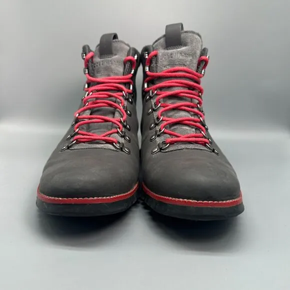 Cole Haan Zerogrand Men's 13 M Black Leather Hiking Boot Lace-Up Round Toe Ankle