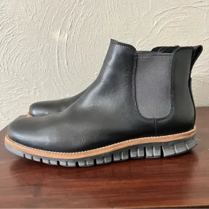 Cole Haan Zerogrand Waterproof Chelsea Boots Black Leather Mens size 10