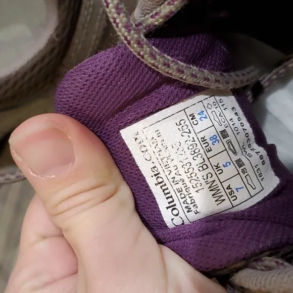 Columbia Womens  hiking sneakers outdoor shoes sz 7