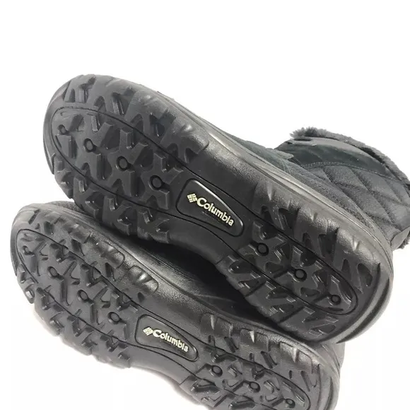 Columbia Women’s Ice Maiden II, Black Waterproof Winter Boots, Size 9M