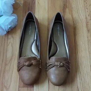 Comfortview Brown Tassell Bow Loafers Size 11WW