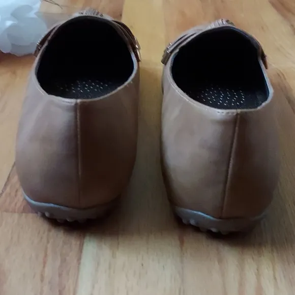 Comfortview Brown Tassell Bow Loafers Size 11WW