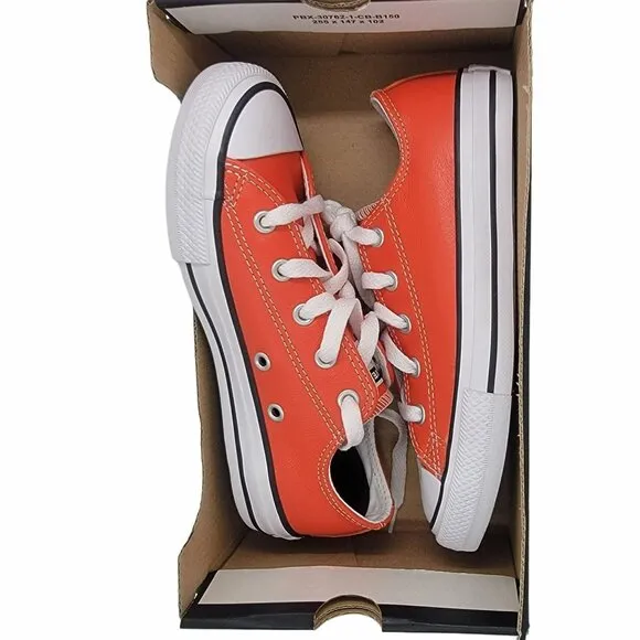 🤩Converse ALL STAR CTAS OX Sz 11 Toddler Shoes LEATHER RED  Sneakers A04425C