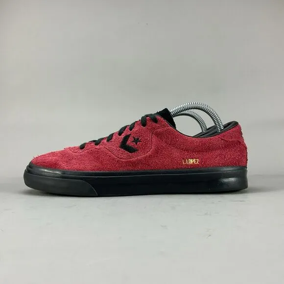 Converse Cons Louie Lopez Men’s 8 Red Suede Casual Sneakers Athletic Shoes Skate