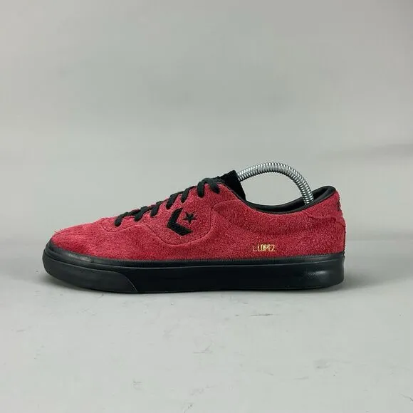 Converse Cons Louie Lopez Men’s 8 Red Suede Casual Sneakers Athletic Shoes Skate
