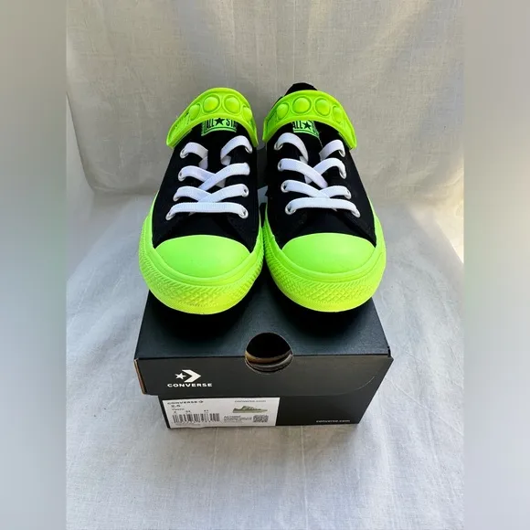 CONVERSE Kids All Star Bubble Strap Easy-On Brights Shoes Sneakers Sz 2.5 Youth