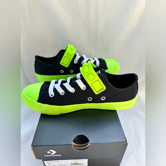 CONVERSE Kids All Star Bubble Strap Easy-On Brights Shoes Sneakers Sz 3 Youth