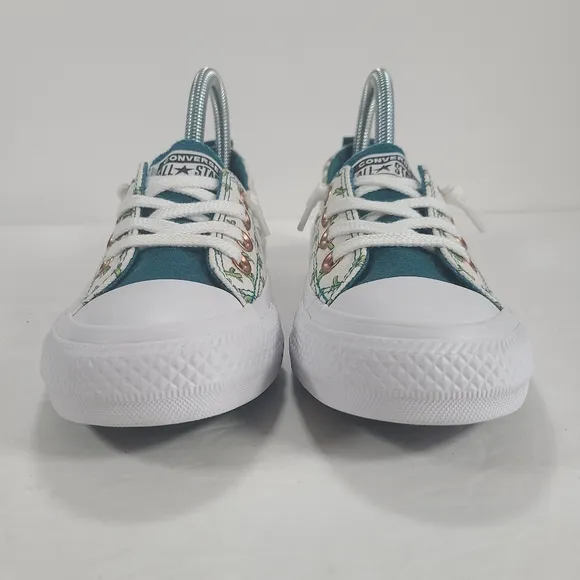 Converse Shoreline Slip On White Green Cactus Print Sneakers Women's Size 6