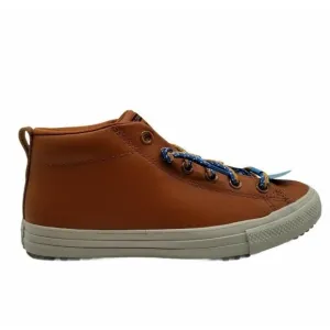 Converse Boys Chuck Taylor Leather Mid Brown Shoes Size 5.5
