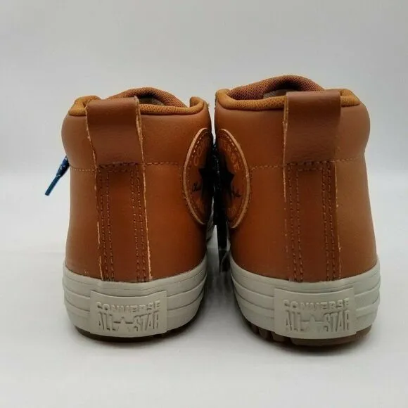 Converse Boys Chuck Taylor Leather Mid Brown Shoes Size 5.5