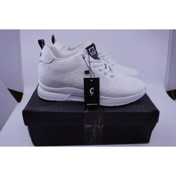 Conzuri New Official V2 Cloud Runner Lifted (2.4&quot;) White Shoes Men US Sz 7 EU 40
