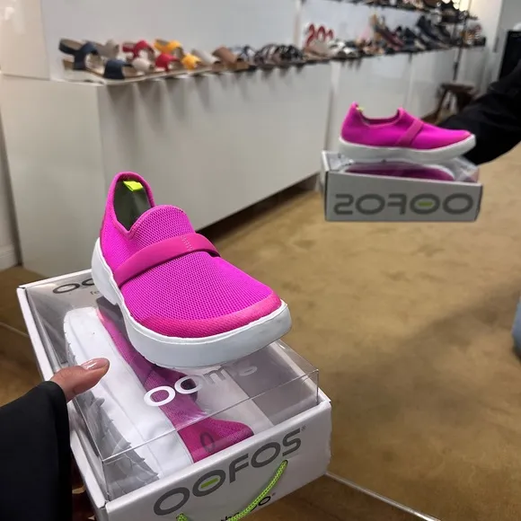 COPY - OOFOS Women's Pink Slip-On Shoes