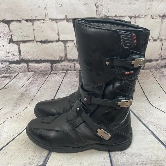 Cortech Accelerator‎ Mens Size 14 XC Boots Waterproof Oil Resistant Black